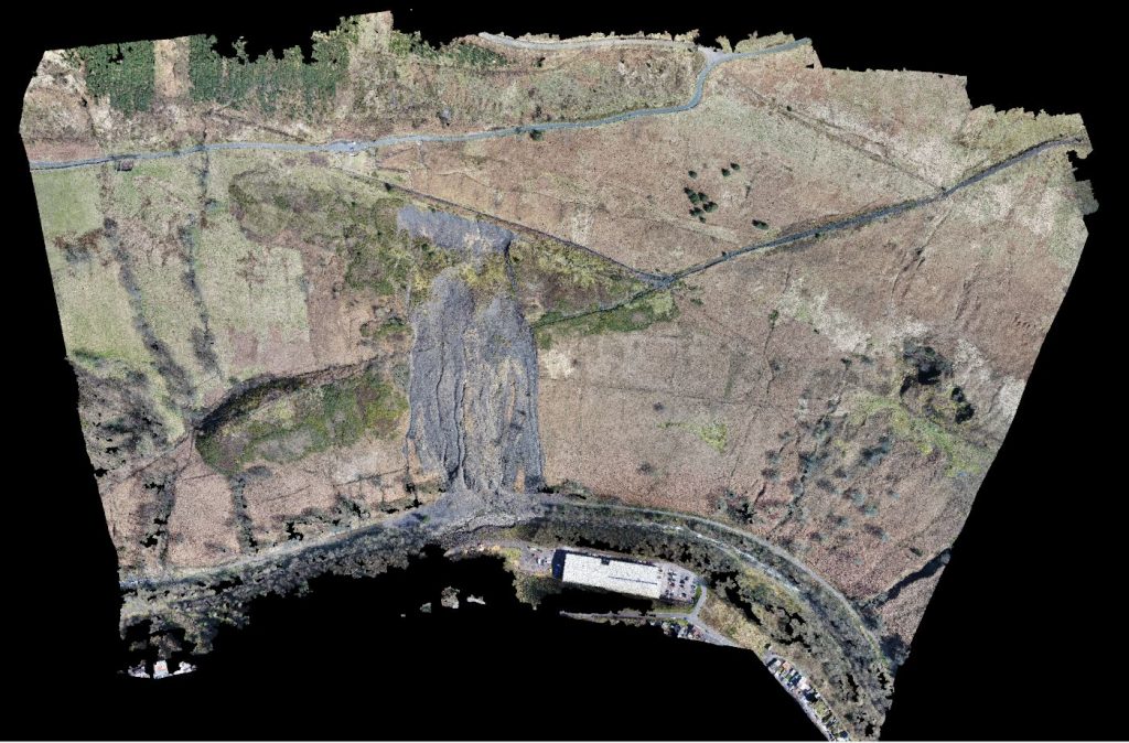 Aerial LiDAR Survey Of Embankment Storm Damage | Geoterra Geoterra